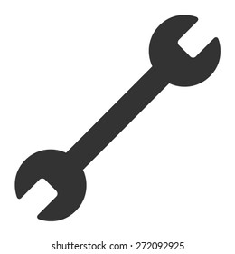 Wrench spanner tool flat vector icon for apps and websites
