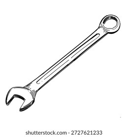 Llave inglesa Herramienta Dibujado a mano Ilustración