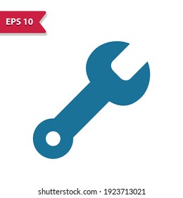 Wrench, spanner, tool icon. Professional pixel-aligned icon in glyph style.