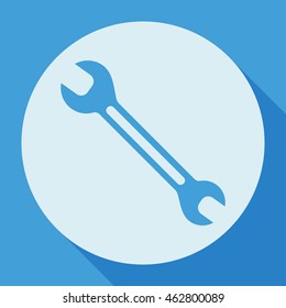 Wrench. Spanner. Vector icon.