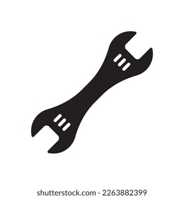 Wrench spanner vector icon. Spanner flat sign design. Repair tool icon. Engineer work tools symbol. Mechanic tools sign. Toolkit icon. Isolated tool symbol pictogram