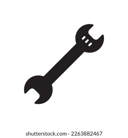 Wrench spanner vector icon. Spanner flat sign design. Repair tool icon. Engineer work tools symbol. Mechanic tools sign. Toolkit icon. Isolated tool symbol pictogram