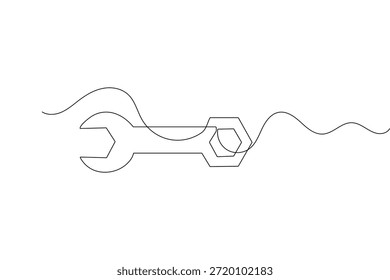 Dibujo continuo de una línea en estilo minimalista con Ilustración vectorial de contorno limpio