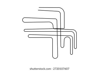 Dibujo continuo de una línea en estilo minimalista con Ilustración vectorial de contorno limpio