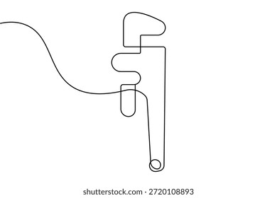 Schlüsselsymbol durchgehende einzeilige Zeichnung minimalistischen Stil für mechanische Service Industrie Design