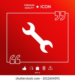 Wrench symbol icon