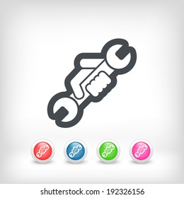 Wrench symbol icon