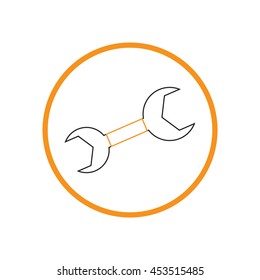 wrench, symbol settings.  