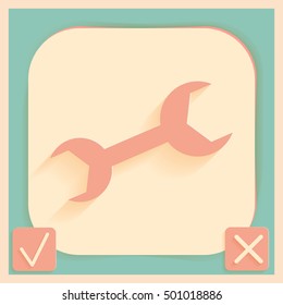 wrench, symbol settings.  