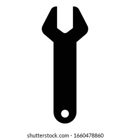 Wrench symbol, vector, engineering equipment. Wrench Icon Vector Template Logo Design Illustration Design