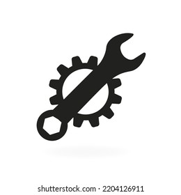 Wrench and system icon. Vector illustration