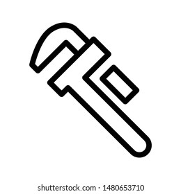 wrench thin line vector icon