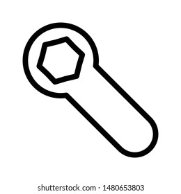 wrench thin line vector icon
