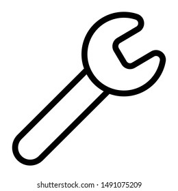 wrench thin line vector icon
