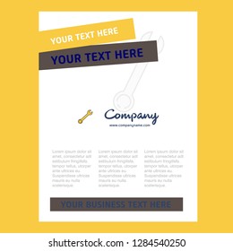 Wrench Title Page Design for Company profile ,annual report, presentations, leaflet, Brochure Vector Background