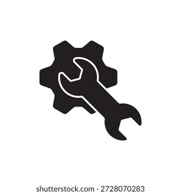Una herramienta de llave combinada con un engranaje para servicio técnico y reparación.