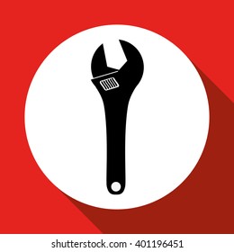 wrench tool design, vector illustration