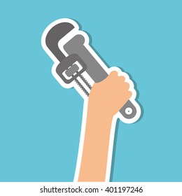 wrench tool design, vector illustration