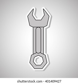 wrench tool design, vector illustration