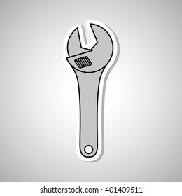 wrench tool design, vector illustration