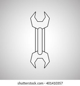 wrench tool design, vector illustration