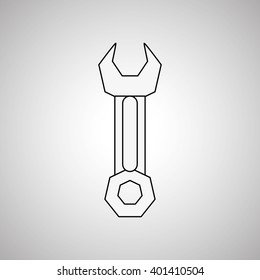 wrench tool design, vector illustration