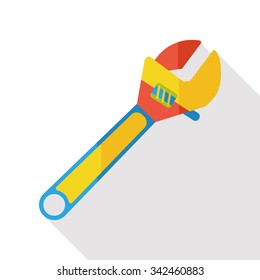wrench tool flat icon