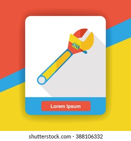 wrench tool flat icon