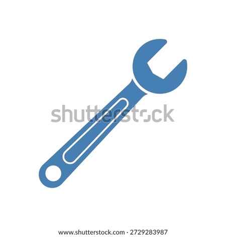 Wrench tool flat vector icon design on a white background