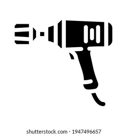 vector de icono de glifo de herramienta de llave. señal de la herramienta de llave. símbolo de contorno aislado ilustración negra