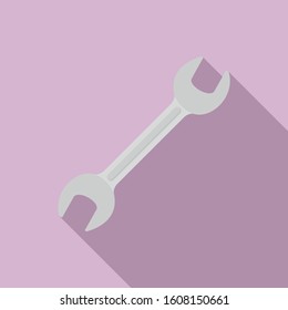 Wrench tool icon. Flat illustration of wrench tool vector icon for web design