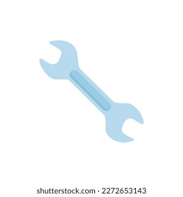 Wrench tool icon. Flat vector illustration.