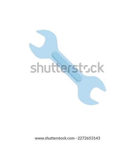 Wrench tool icon. Flat vector illustration.