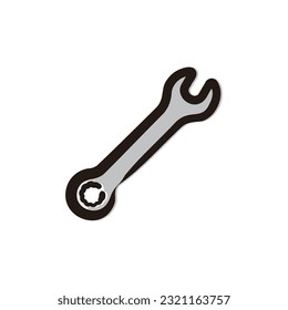 Wrench - Tool icon (Hand-drawn line, colored version)