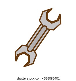wrench tool icon image vector illustration design 