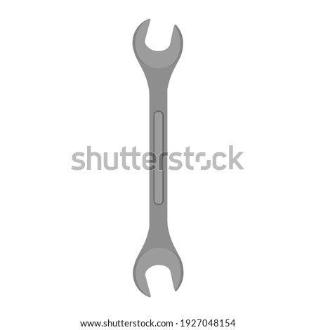 Wrench tool icon spanner equipment vector illustration. Work construction wrench tool mechanic repair symbol. Fix key spanner support hardware industrial repair equipment logo. Engineering sign
