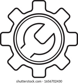 wrench tool icon vector illustration