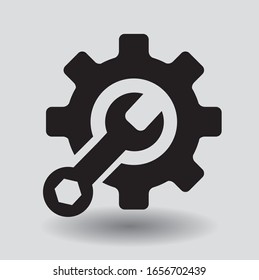 wrench tool icon vector illustration