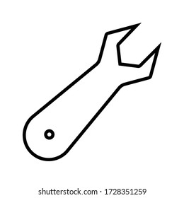 wrench tool icon vector illustration
