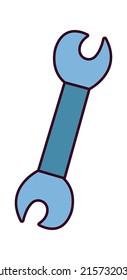 Icono de herramienta de llave. Ilustración del vector