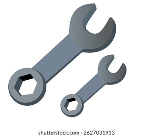 Wrench Tool Icon Vector Illustration for Repair and Maintenance