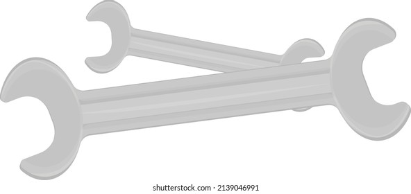 Wrench tool, illustration, vector on a white background.