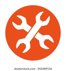 Wrench tool industry graphic icons design, vector illustration eps10