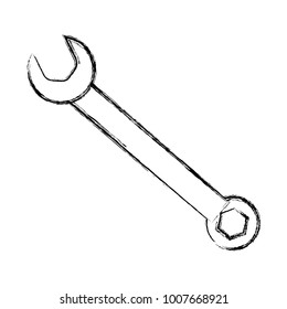 Wrench tool isolated