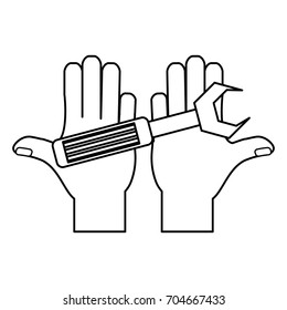 Wrench tool isolated