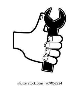 Wrench tool isolated
