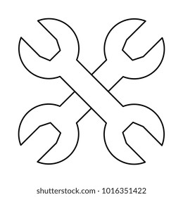 wrench tool isolated icon