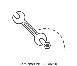 wrench tool isolated icon