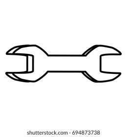wrench tool isolated icon