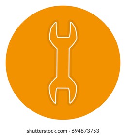 wrench tool isolated icon